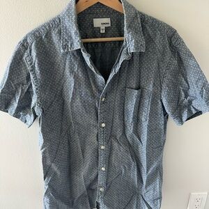 Sonoma Men's Casual Blue Patterned Button Down Shirt